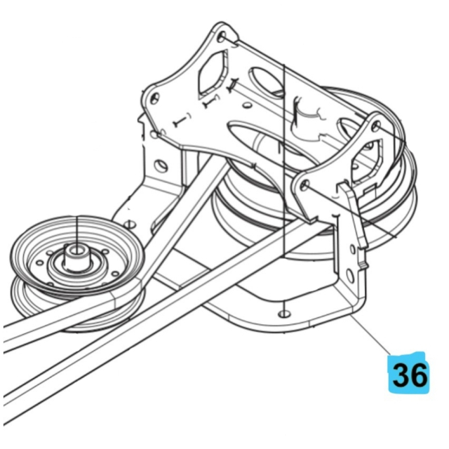 Remskiva Huqvarna Grå