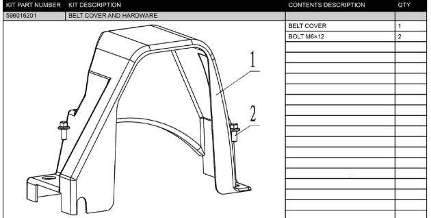 BELT COVER AND HARDWARE