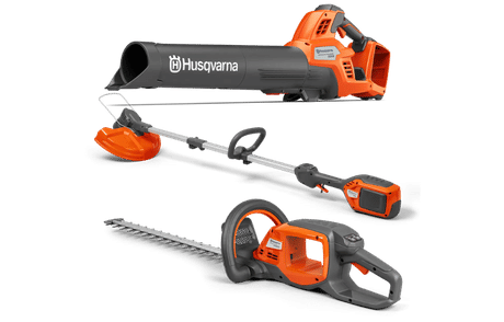 Batteridrivna maskiner från Husqvarna: Lövblåsare, trimmer, häcksax