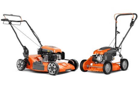 Bensindriven gräsklippare Husqvarna LB256SP samt Klippo LB448SQ