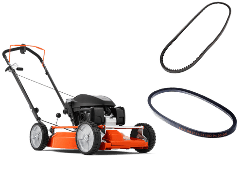 Gräsklippare med drivremmar