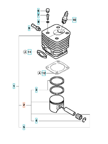 Kolv Husqvarna 3120XP