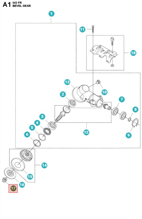 Låsmutter Röjsåg M12x1.75