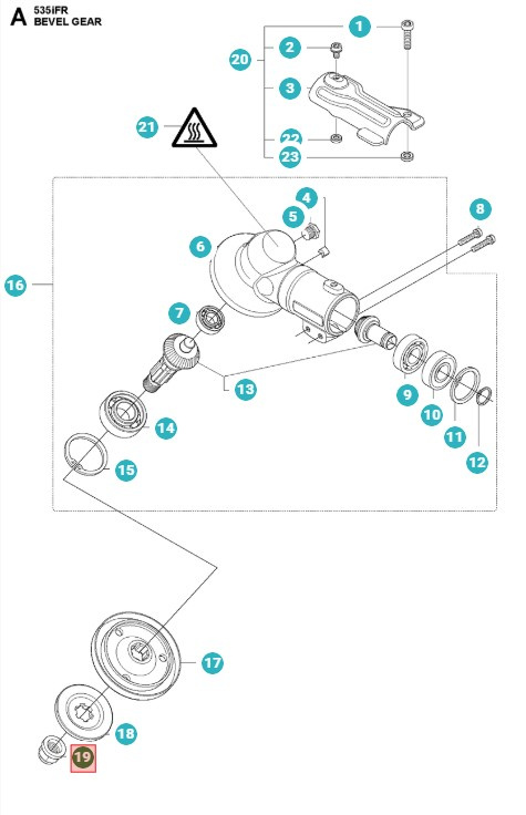 Låsmutter Röjsåg M12x1.75