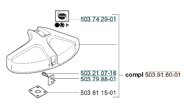 Trimmskydd 240R, 245RX, 250RX, 252RX