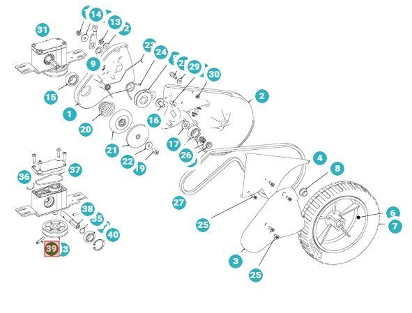 Rörstift Remhjul På Snäckväxel