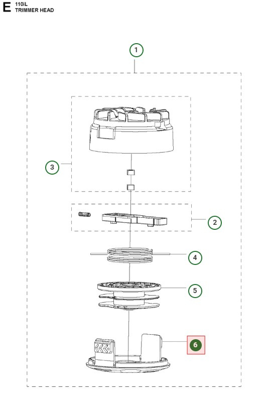 Kåpa trimmerhuvud Husqvarna 110iL
