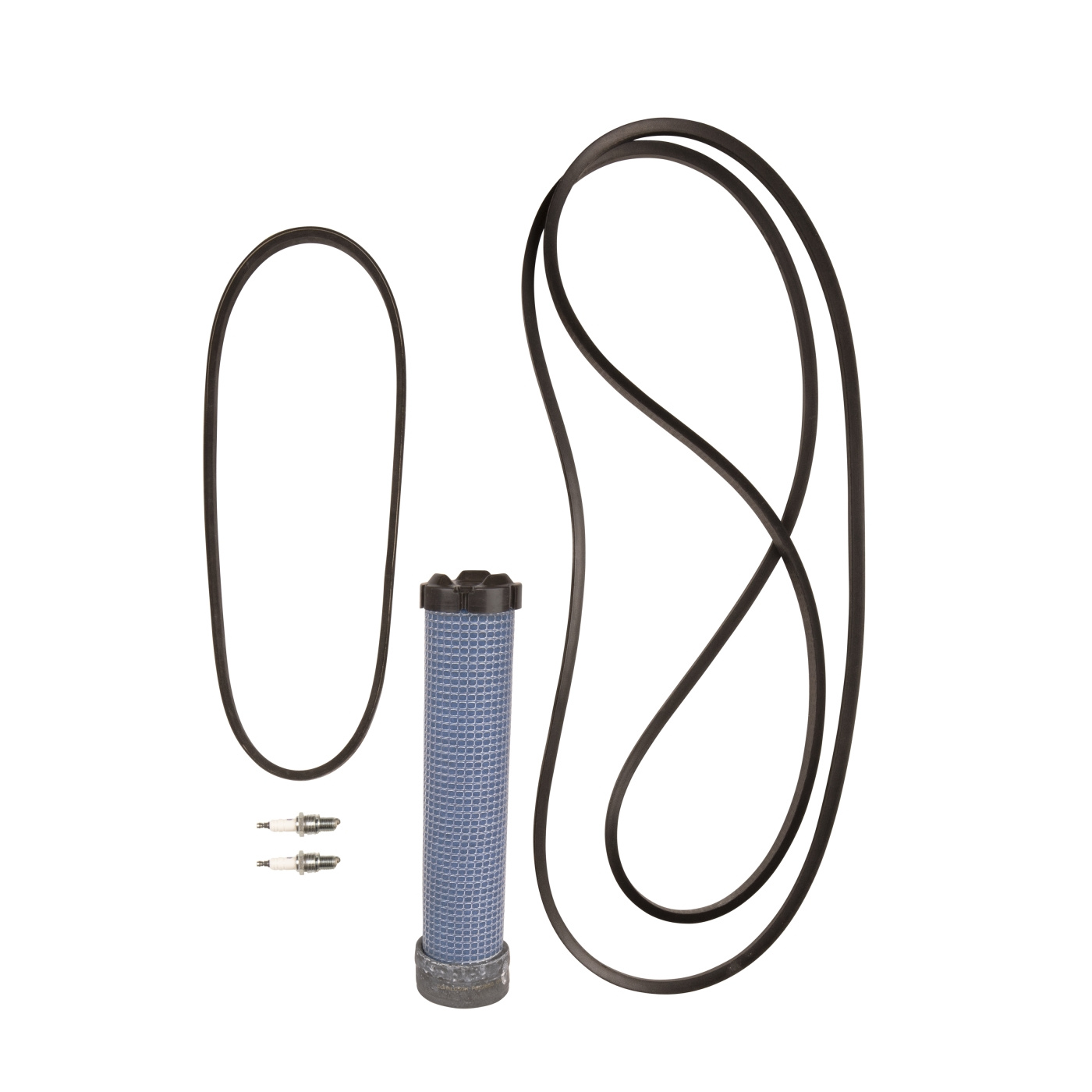 Maintenance kit with pre air filter, spark plug, clutch belt and hydraulic pump belt - every 400h