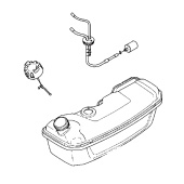 Fuel tank assy 79CC, blower hu Fuel tank assy 79CC, blower hu