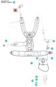 Buckle front piece left assy Buckle front piece left assy