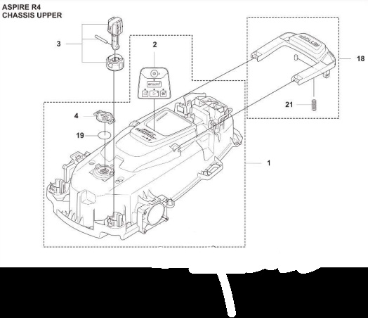Övre chassi Aspire R4