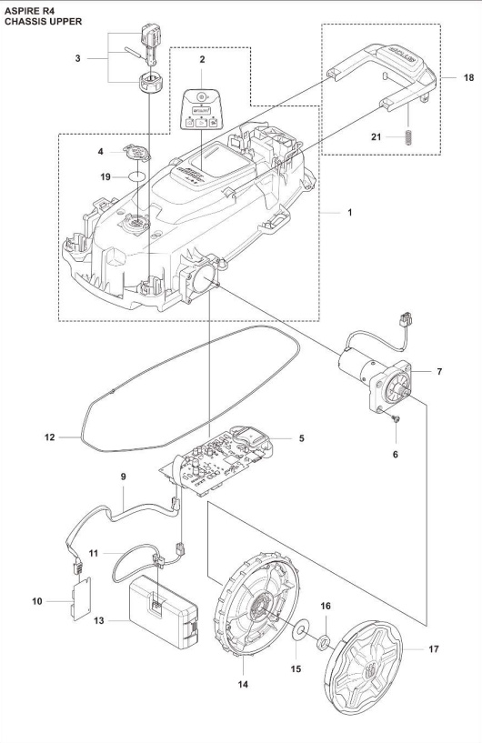 Övre chassi Aspire R4