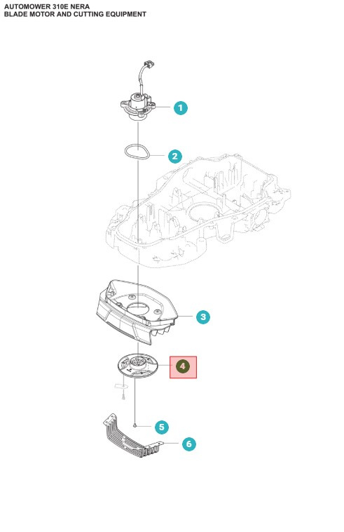 Knivdisk bakre Automower 305E, 310E, 405XE, 410XE Nera