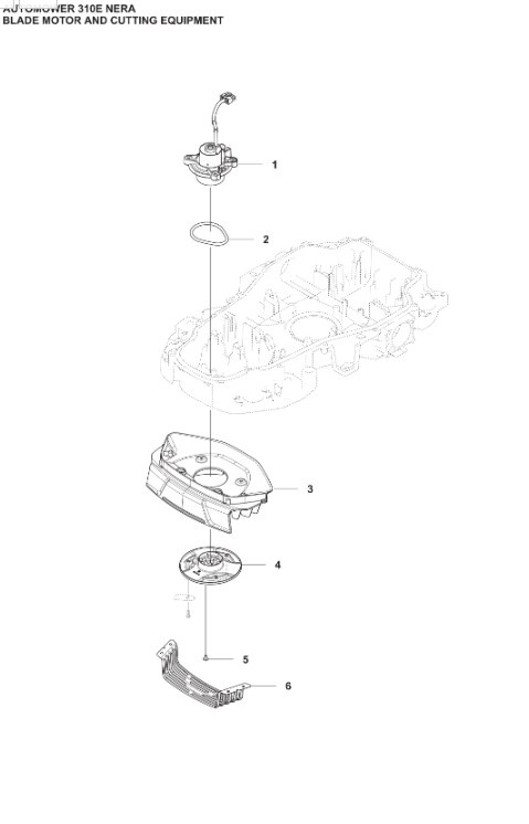 Klippmotor bakre Automower 310E Nera, 410XE Nera