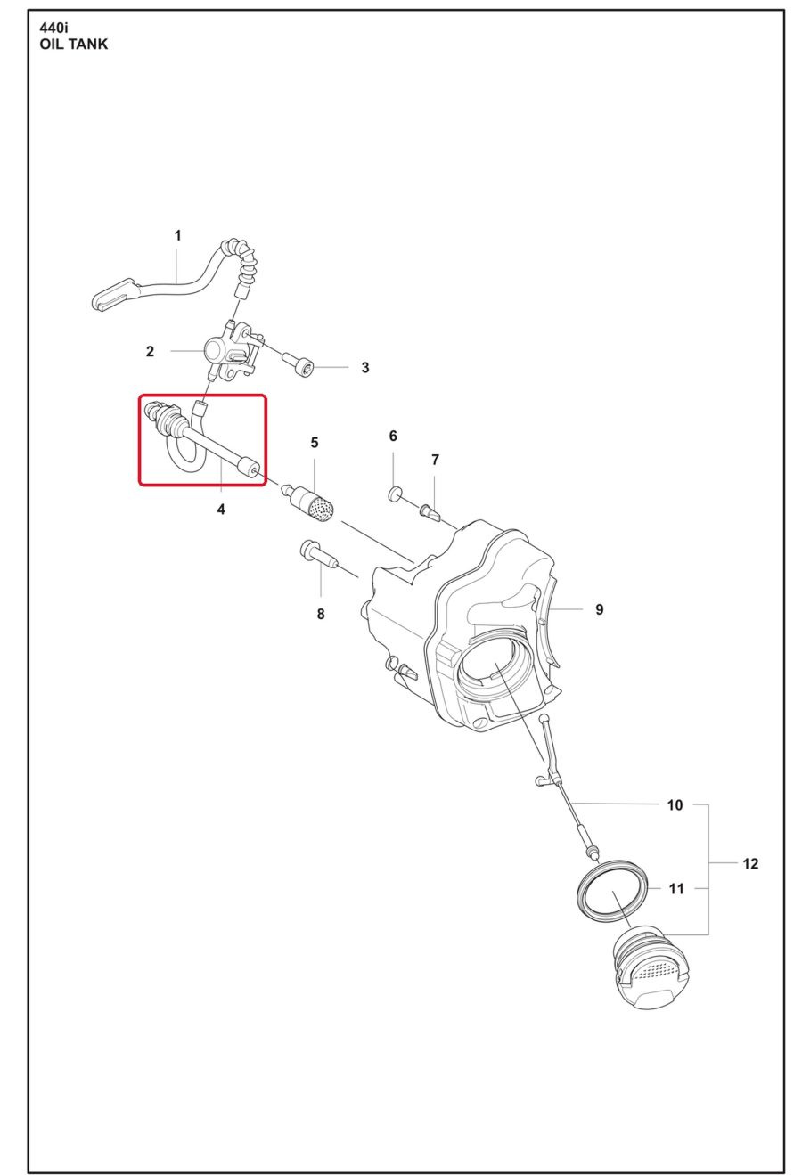 Oljeslang oil hose, suction