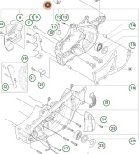 Crankcase assy 555 grey Crankcase assy 555 grey