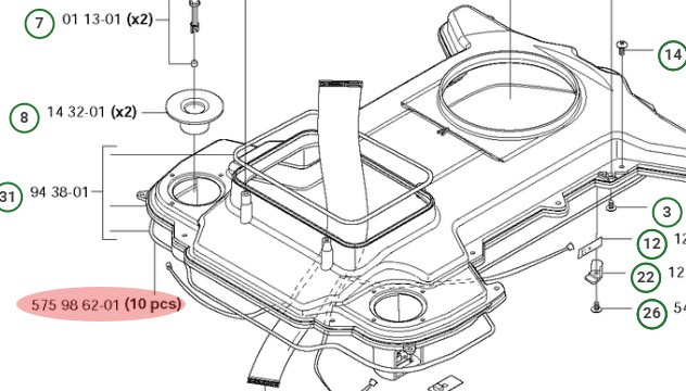 Sealing Strip Chassis 10 Pcs