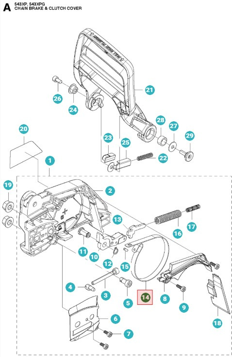 Bromsband Husqvarna 543XP