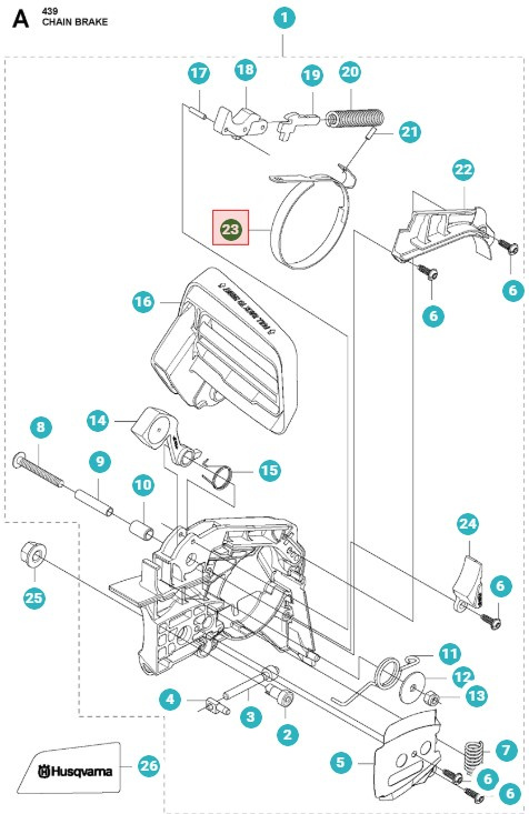 Bromsband Husqvarna 439, T435