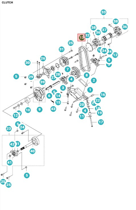 Husqvarna drivrem P520D, P525D, PT26D