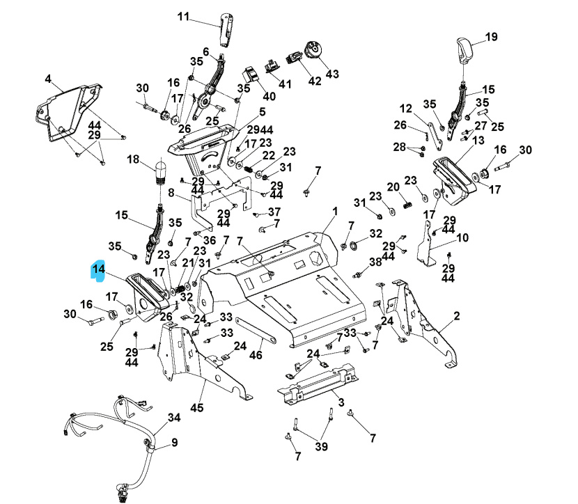 Bracket Deflector Lever