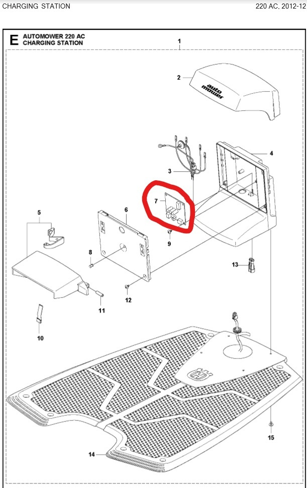 Kretskort Laddstation 220AC, 230ACX, 260ACX, 265ACX