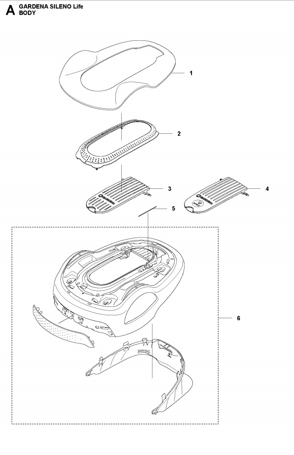 Kaross Assy Gardena Sileno Life