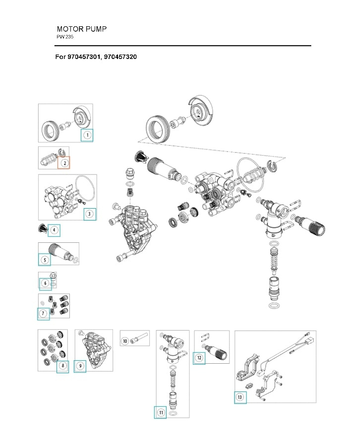 Dia 10 Pump Piston Kit