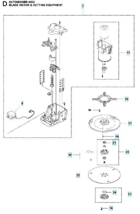 Klippmotor 405x, 415x, 305E, 310E Nera, 405XE, 410XE Nera