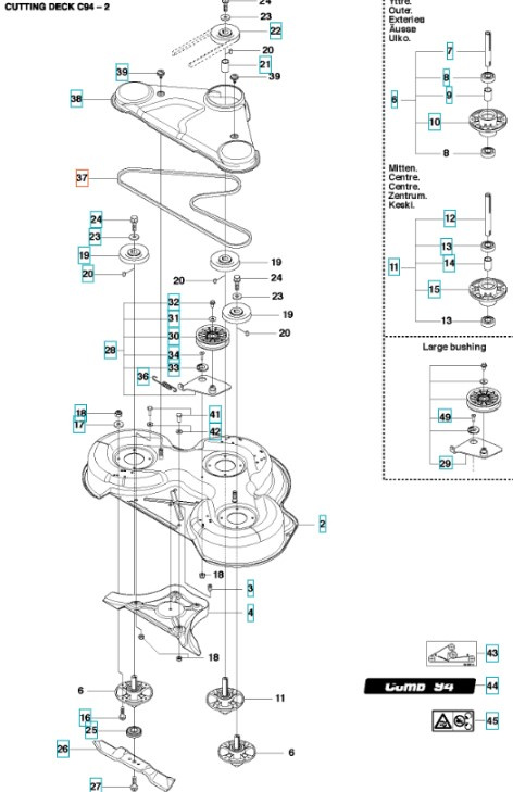 Rempaket Husqvarna Rider 213C